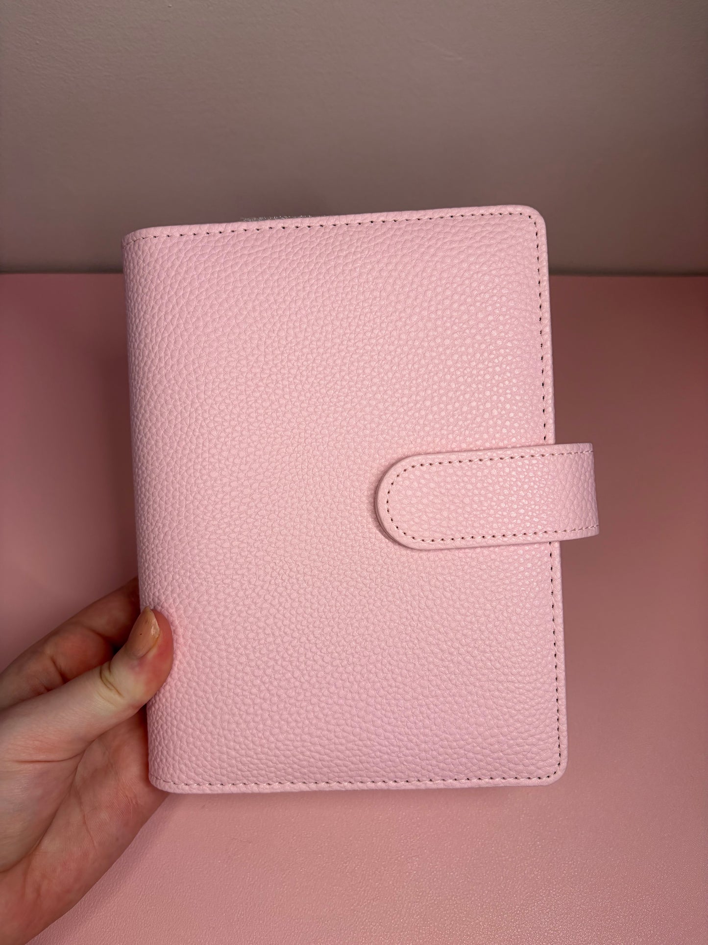 A6 Wide Pebble Binder - Pale Pink
