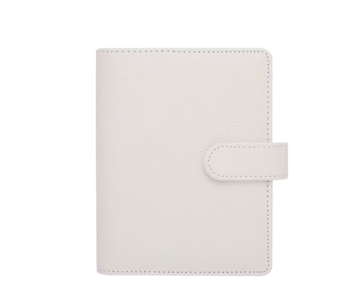 A6 Wide Pebble Binder - White