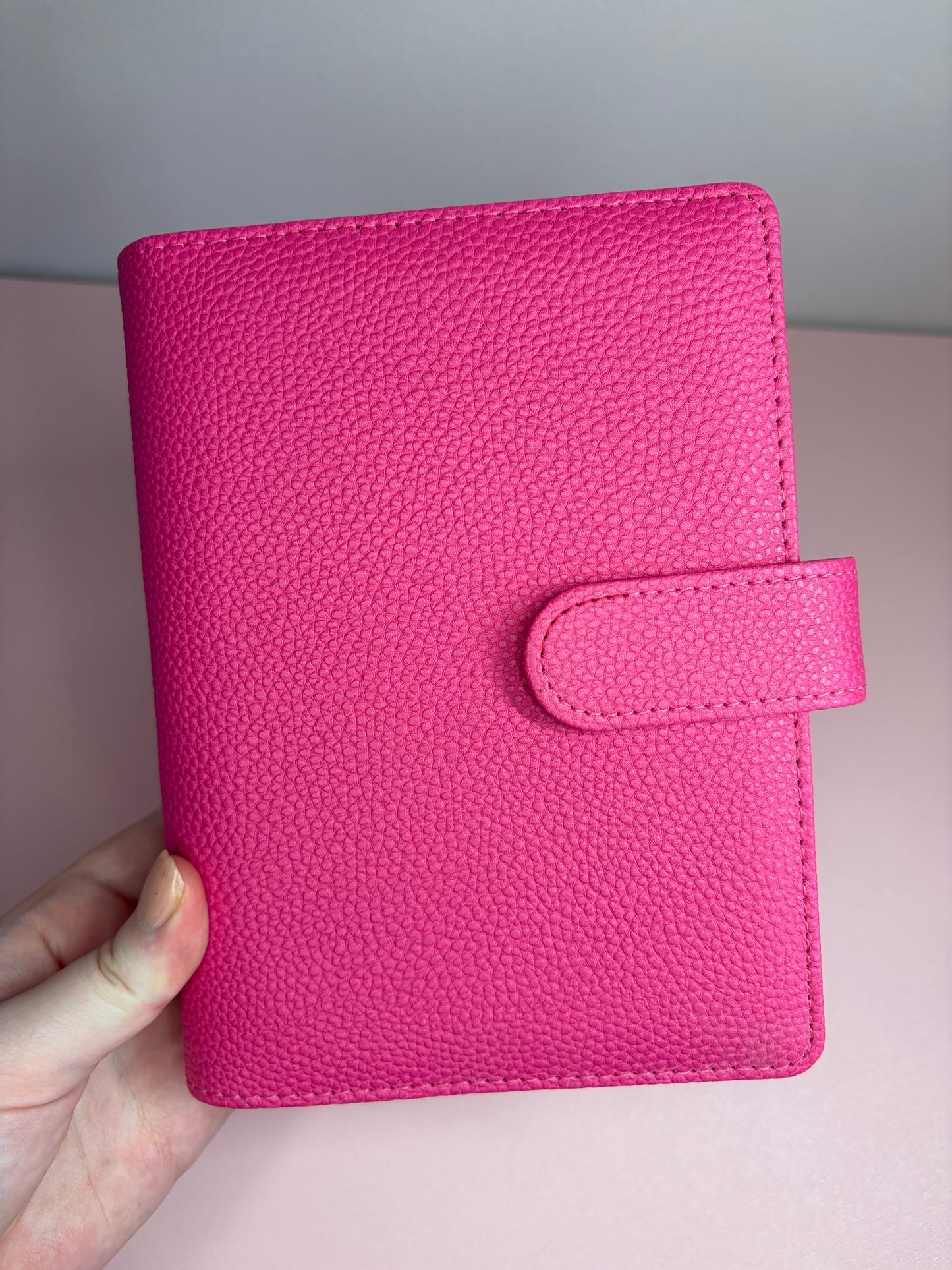PREORDER A6 Wide Pebble Binder - Bright Pink