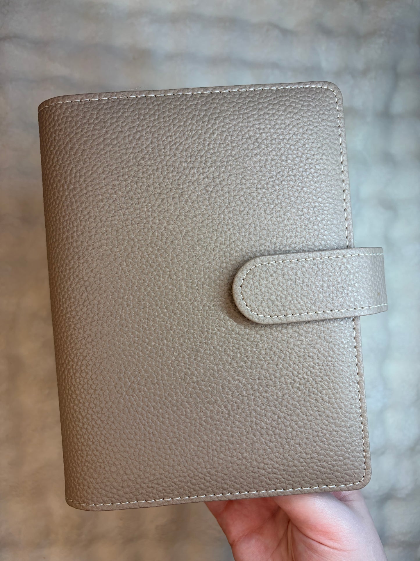 A6 Wide Pebble Binder - Taupe