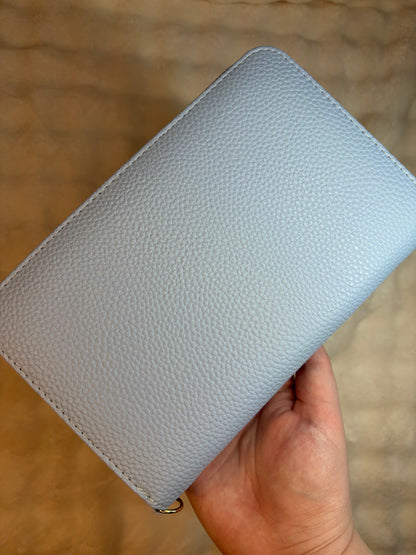 A6 Pebble Purse - Baby Blue