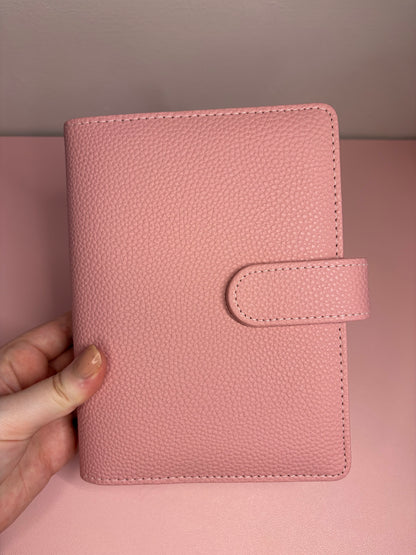 A6 Wide Pebble Binder - Nude Pink