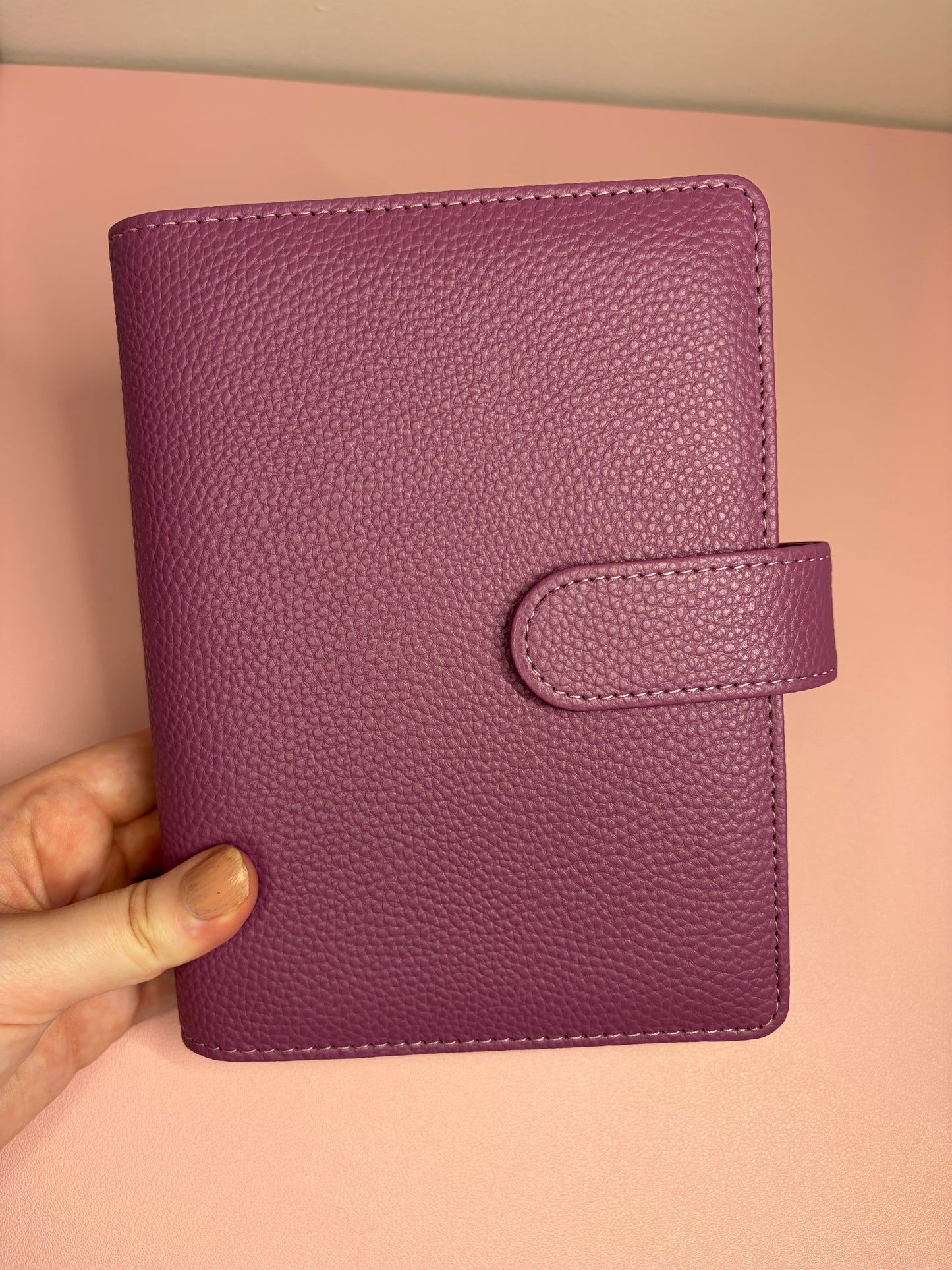 A6 Wide Pebble Binder - Deep Purple