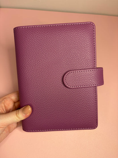 A6 Wide Pebble Binder - Deep Purple