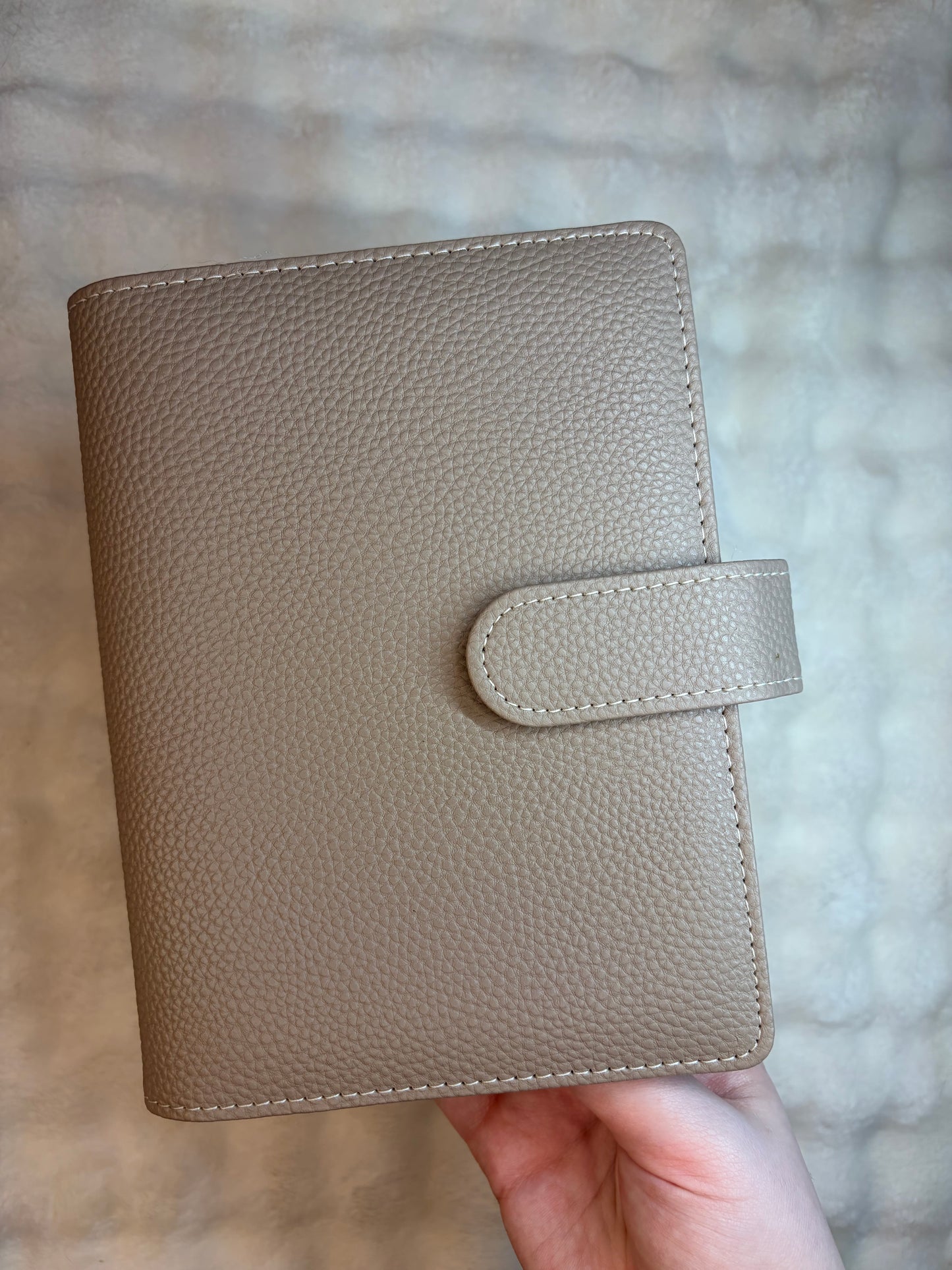 A6 Wide Pebble Binder - Taupe