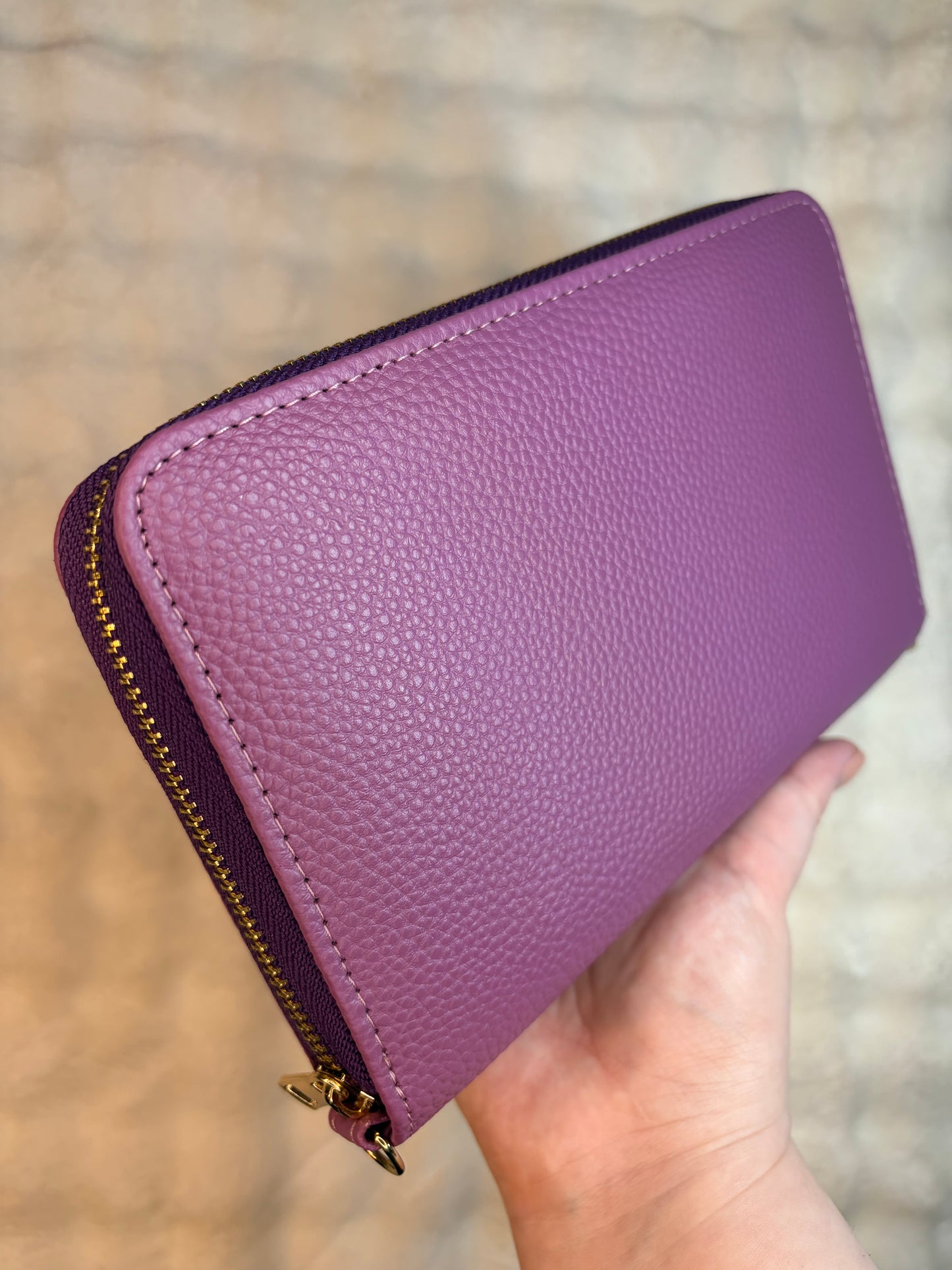 A6 Pebble Purse - Deep Purple