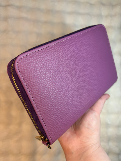 A6 Pebble Purse - Deep Purple