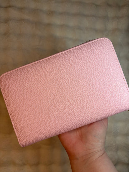 A6 Pebble Purse - Baby Pink