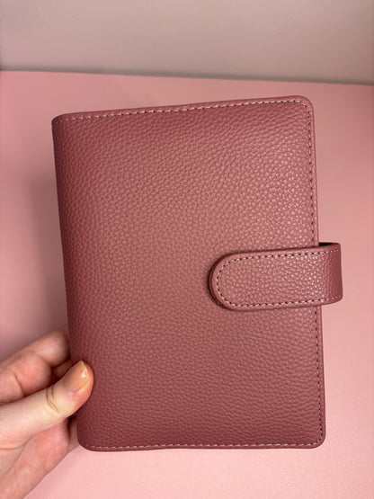 PREORDER A6 Wide Pebble Binder - Deep Pink