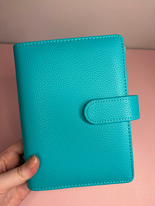 A6 Wide Pebble Binder - Turquoise