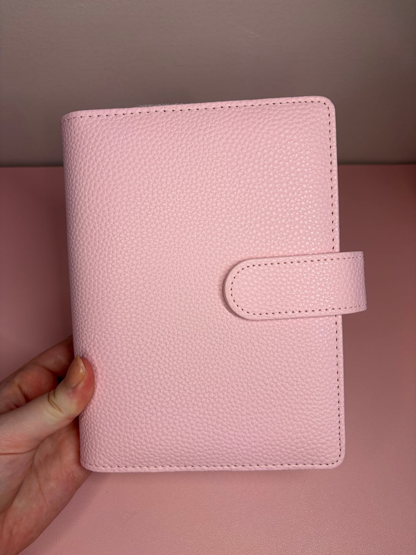 A6 Wide Pebble Binder - Pale Pink