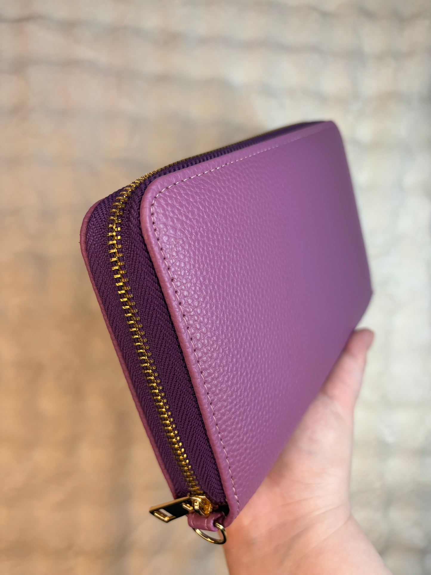 A6 Pebble Purse - Deep Purple