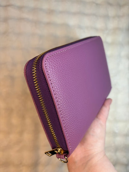 A6 Pebble Purse - Deep Purple