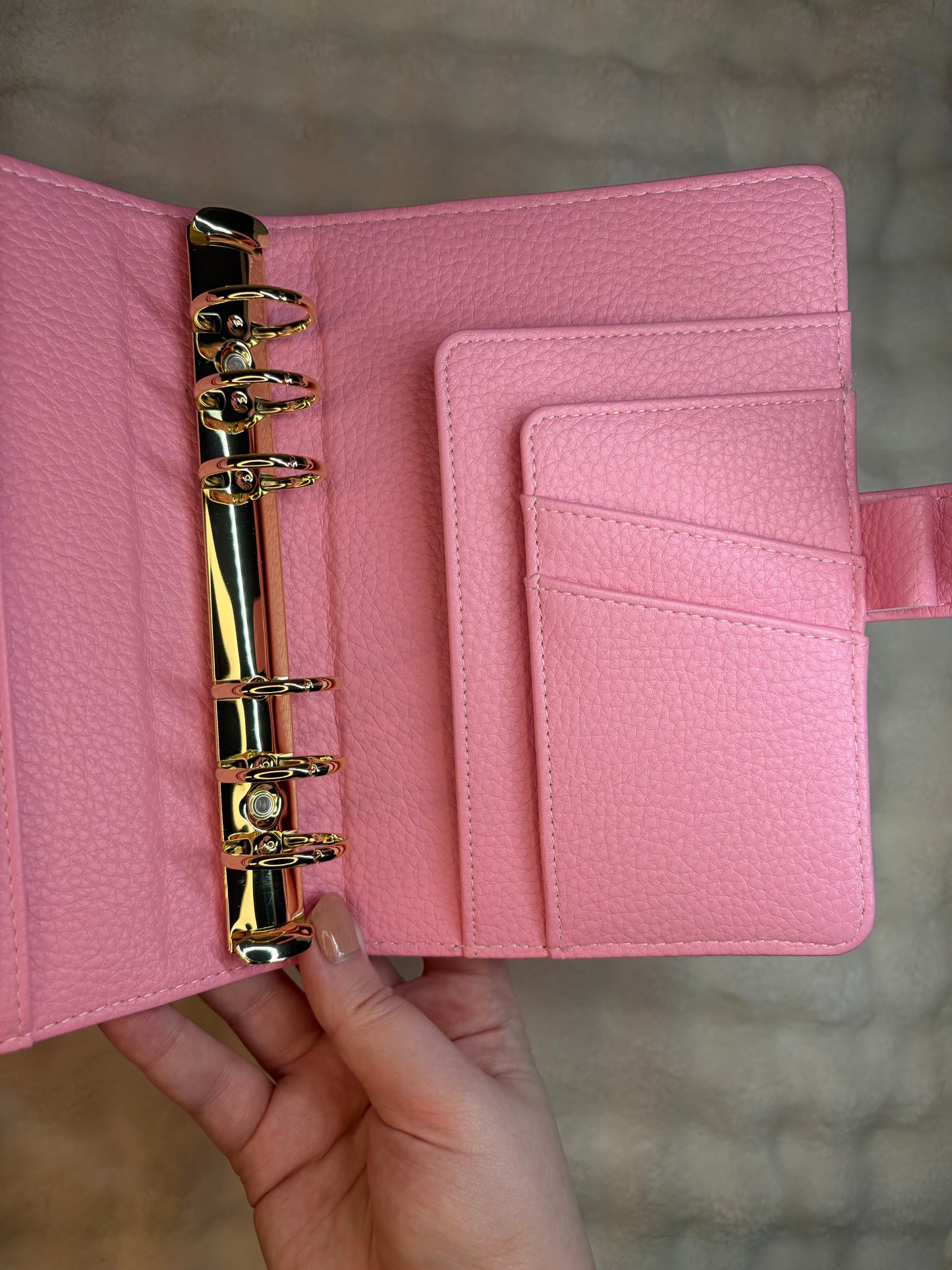 A6 Wide Pebble Binder - Pink