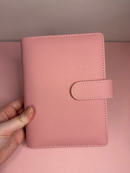 A6 Wide Pebble Binder - Nude Pink