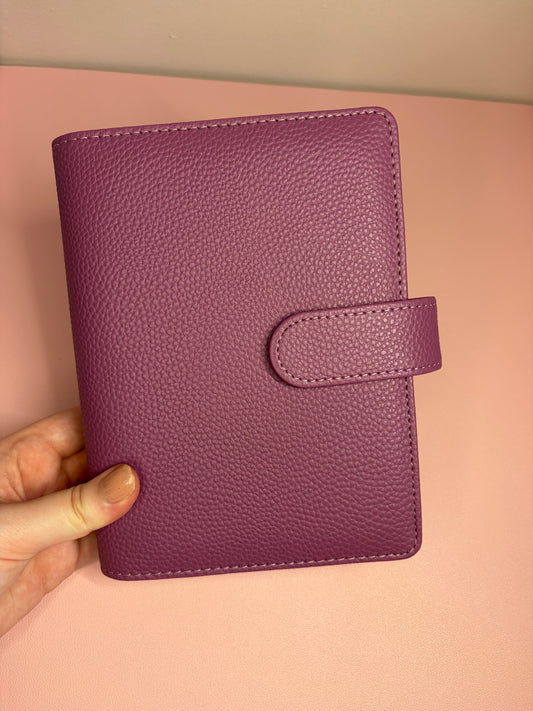 A6 Wide Pebble Binder - Deep Purple