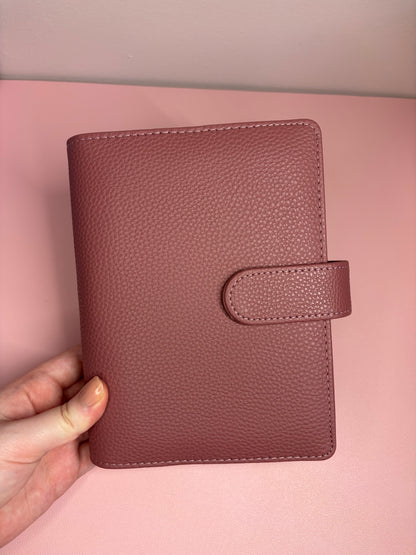 PREORDER A6 Wide Pebble Binder - Deep Pink
