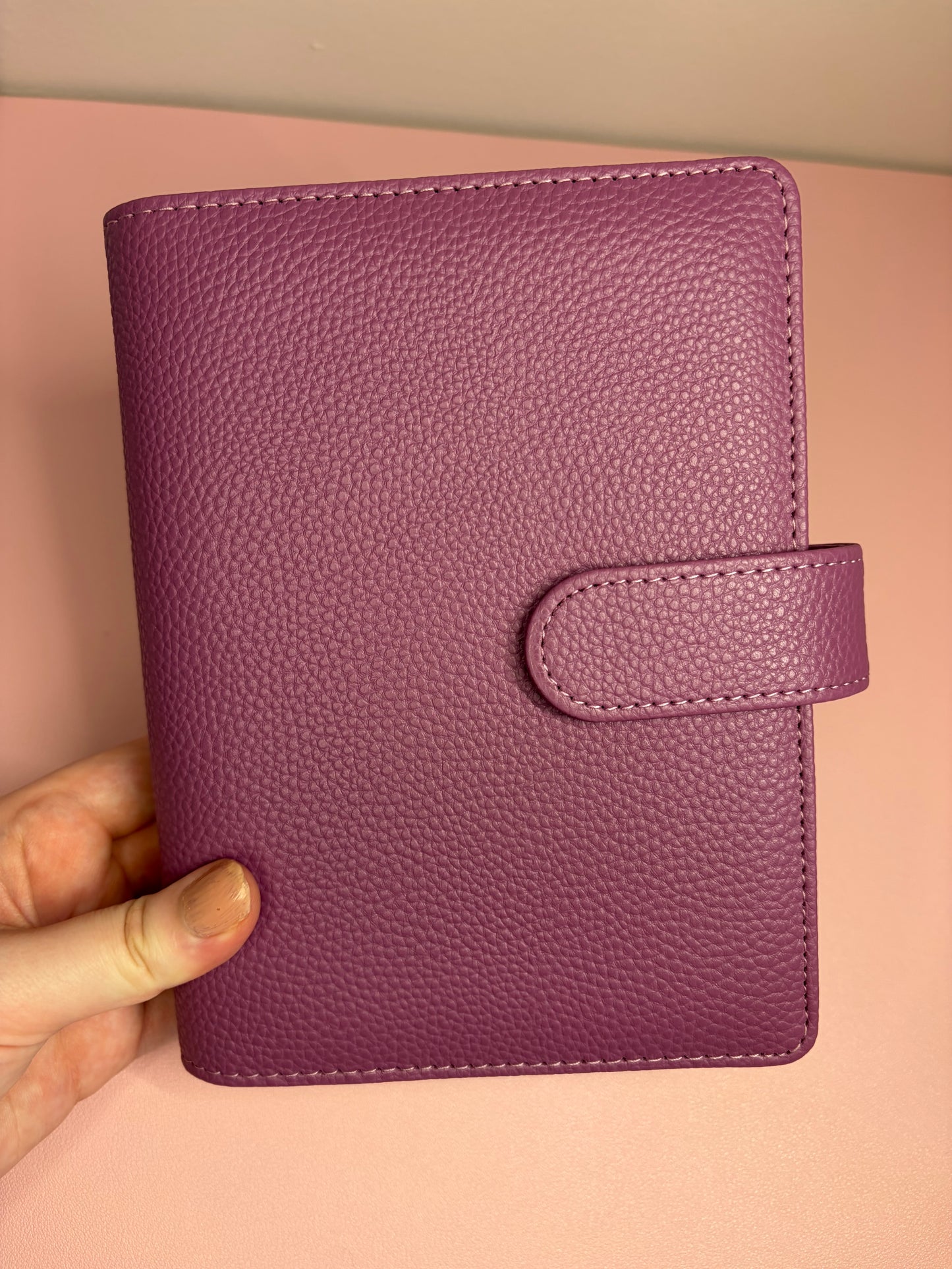 A6 Wide Pebble Binder - Deep Purple