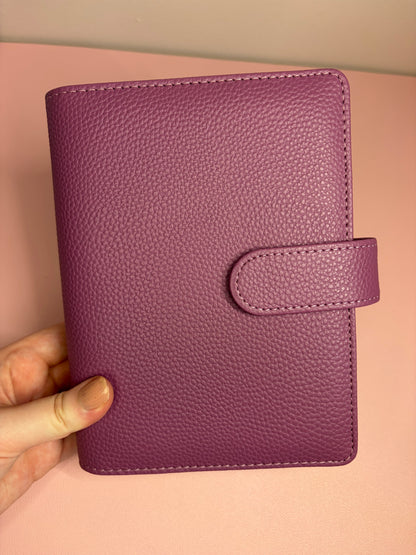 A6 Wide Pebble Binder - Deep Purple