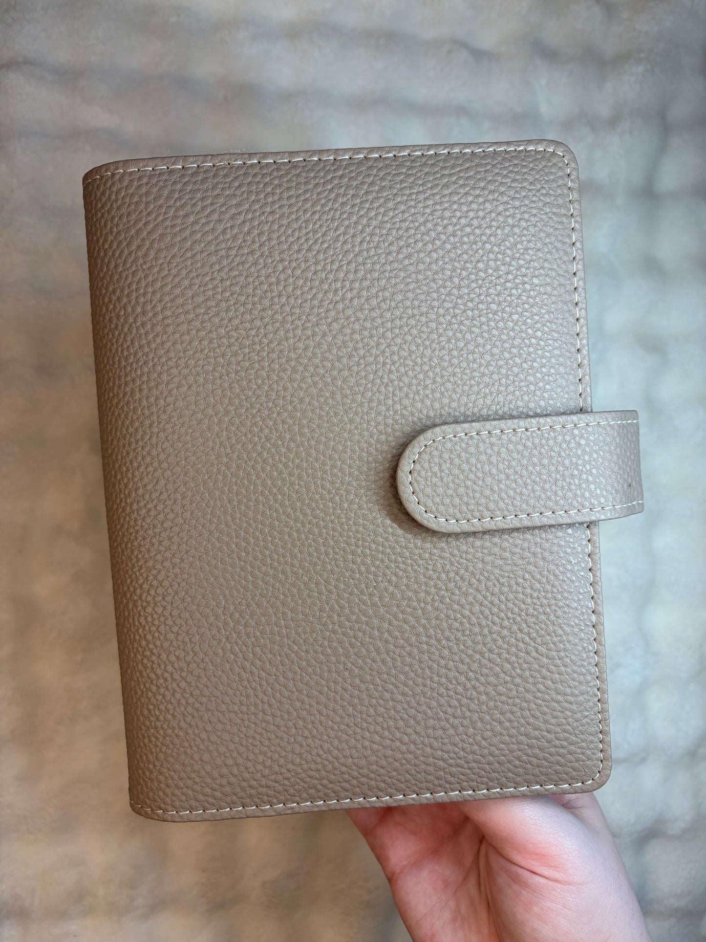 A6 Wide Pebble Binder - Taupe