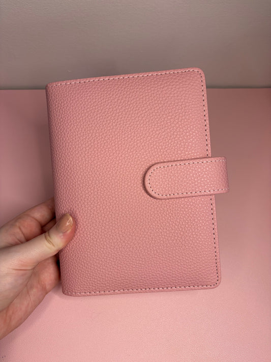 A6 Wide Pebble Binder - Nude Pink