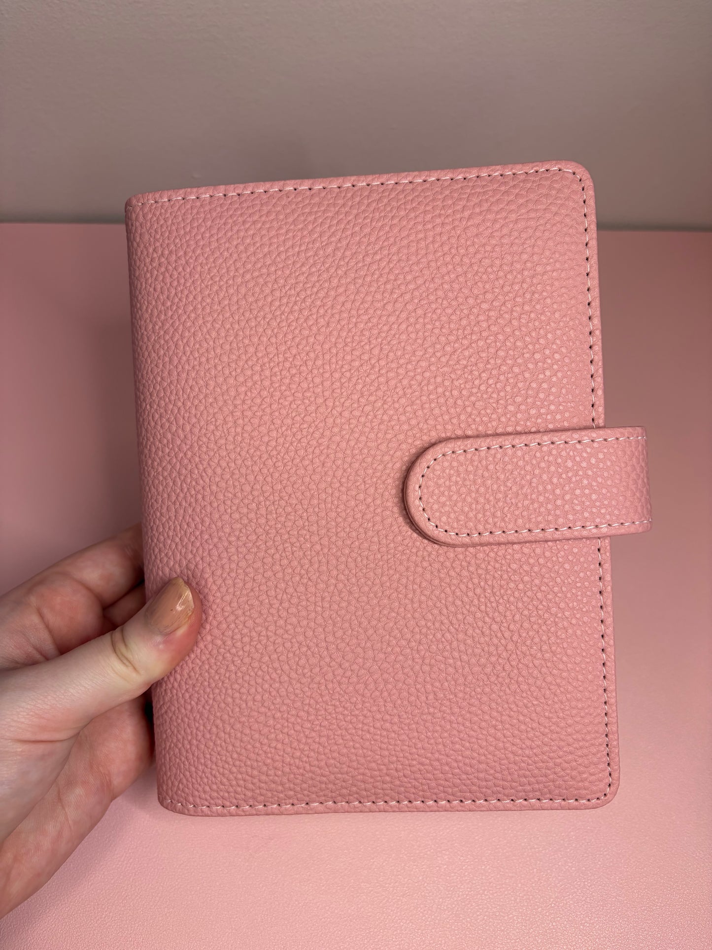 A6 Wide Pebble Binder - Nude Pink