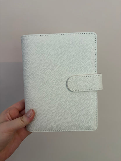 A6 Wide Pebble Binder - White