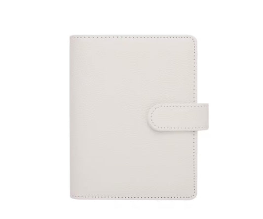 A6 Wide Pebble Binder - White