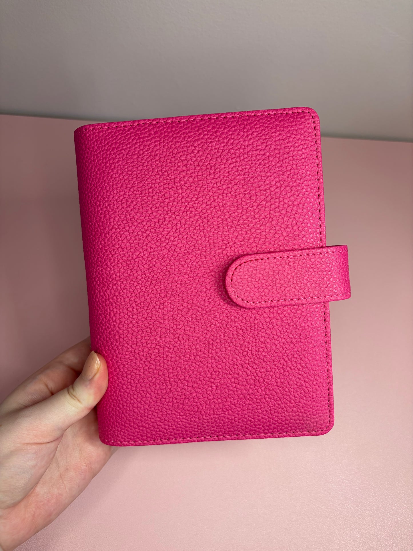 PREORDER A6 Wide Pebble Binder - Bright Pink