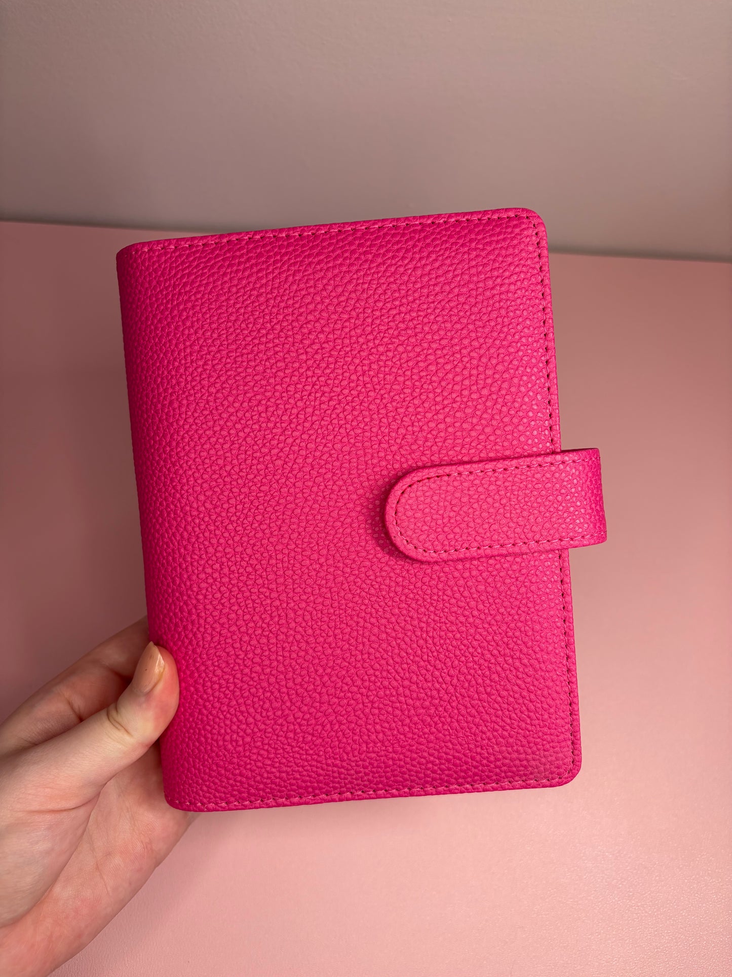PREORDER A6 Wide Pebble Binder - Bright Pink