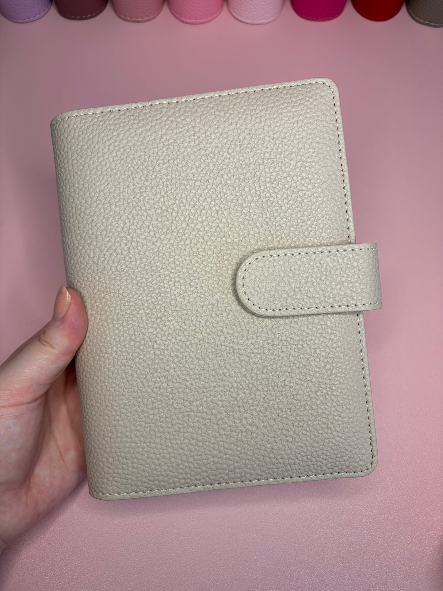 A6 Wide Pebble Binder - Beige