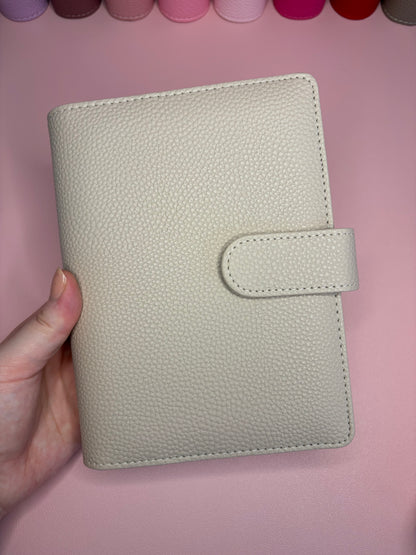 A6 Wide Pebble Binder - Beige