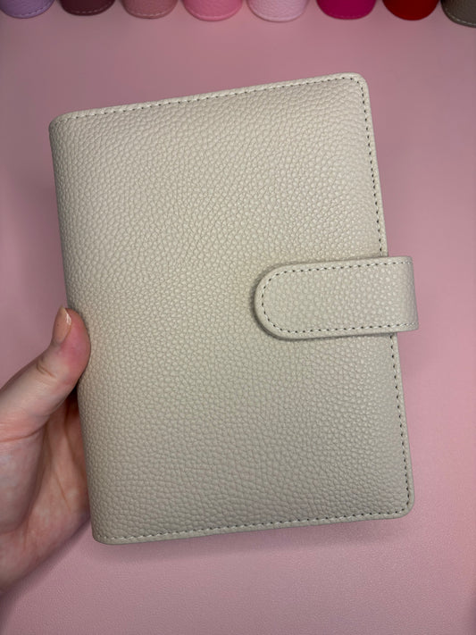 A6 Wide Pebble Binder - Beige