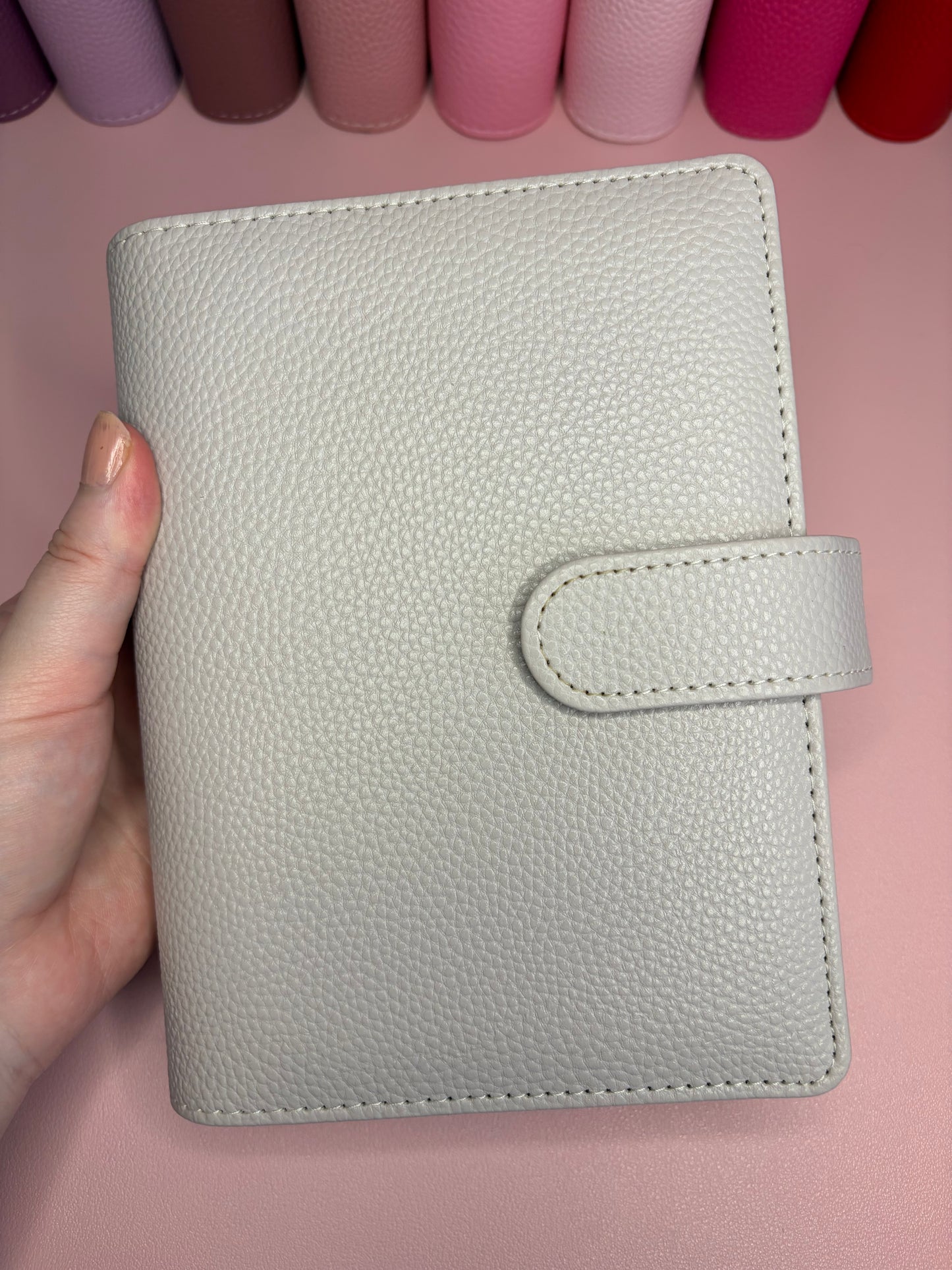 A6 Wide Pebble Binder - Icy Mauve