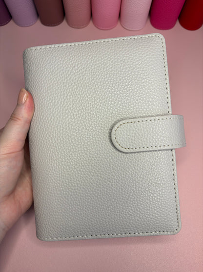 A6 Wide Pebble Binder - Icy Mauve