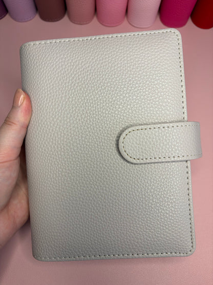 A6 Wide Pebble Binder - Icy Mauve