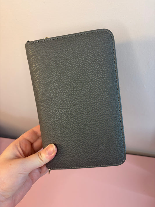 A6 Pebble Purse - Dark Grey