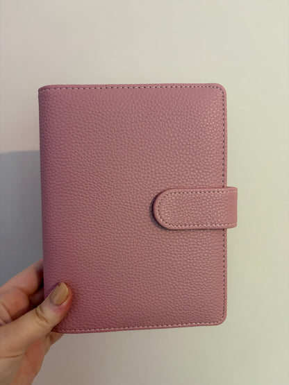 A6 Wide Pebble Binder - Pink Puce