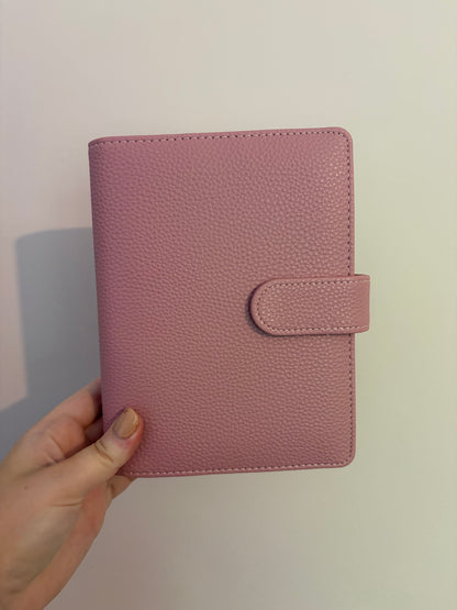 A6 Wide Pebble Binder - Pink Puce