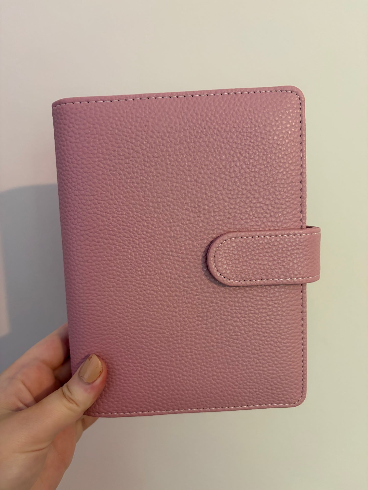 A6 Wide Pebble Binder - Pink Puce