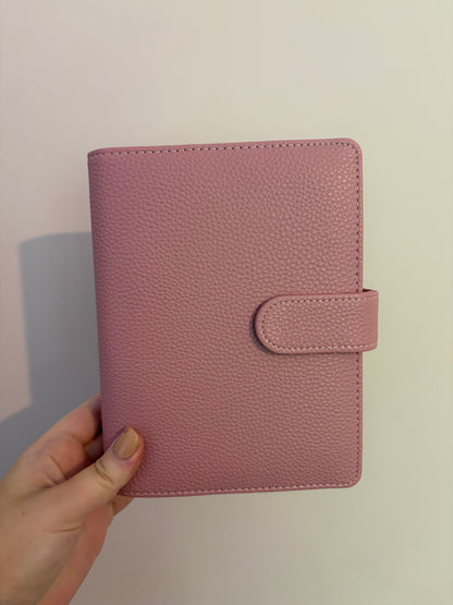 A6 Wide Pebble Binder - Pink Puce